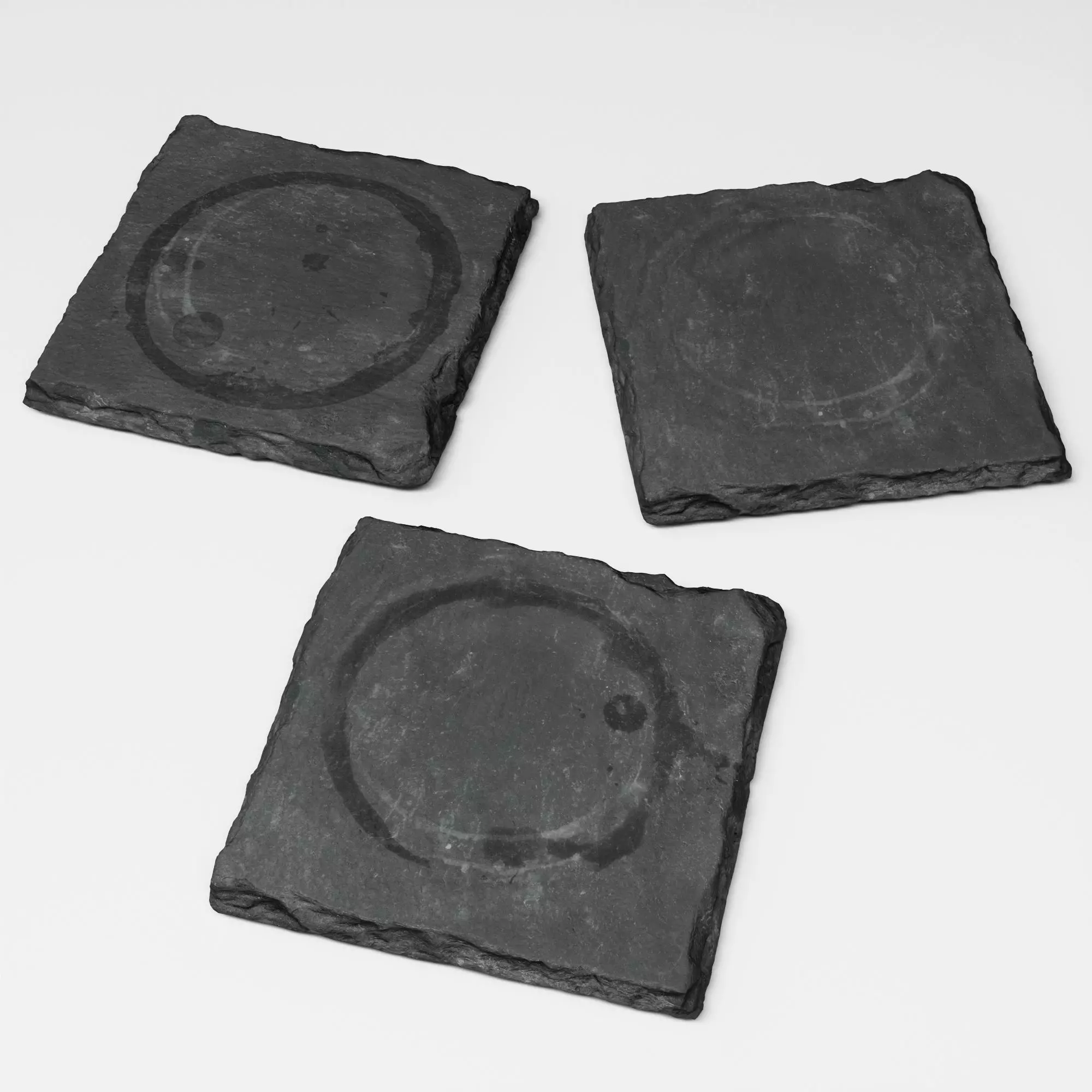 Slate Coasters 4 3D model_0