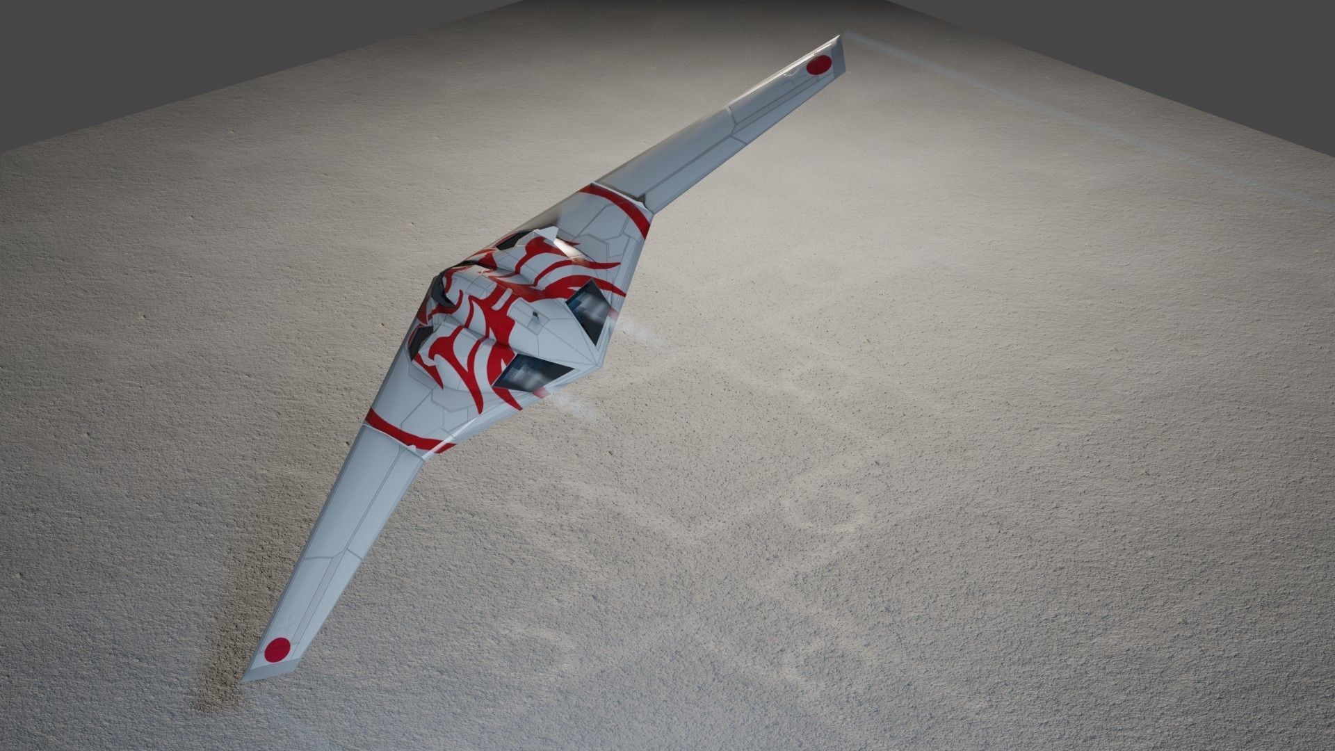 TU-222 Bechovka concept bomber Low-poly 3D model_10