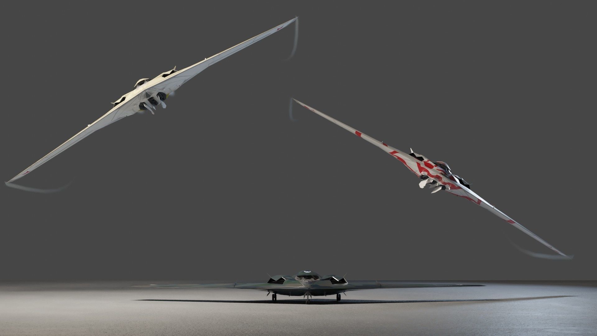 TU-222 Bechovka concept bomber Low-poly 3D model_5