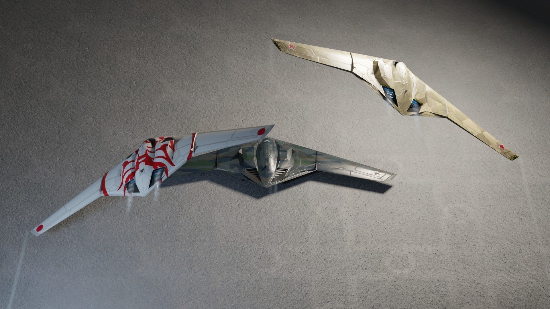 TU-222 Bechovka concept bomber Low-poly 3D model_2