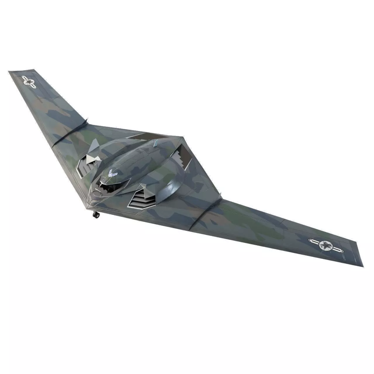 TU-222 Bechovka concept bomber Low-poly 3D model_0