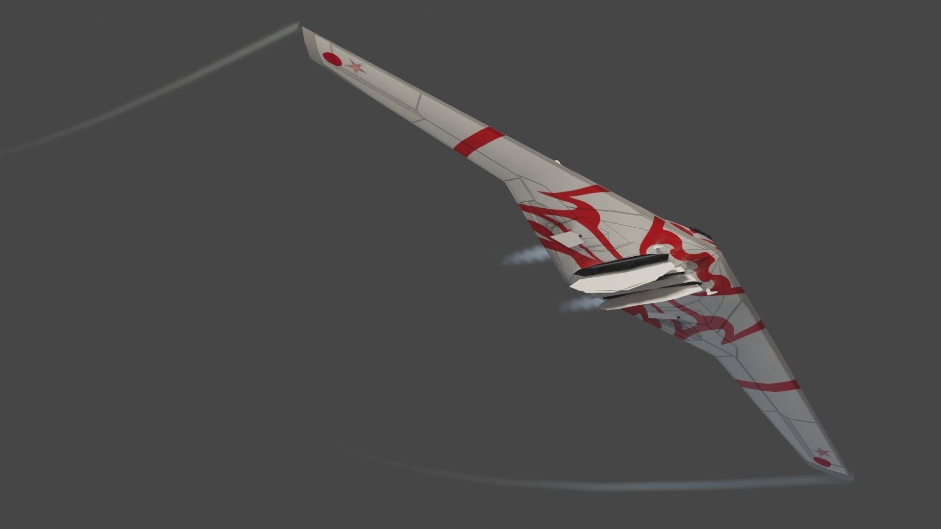 TU-222 Bechovka concept bomber Low-poly 3D model_11