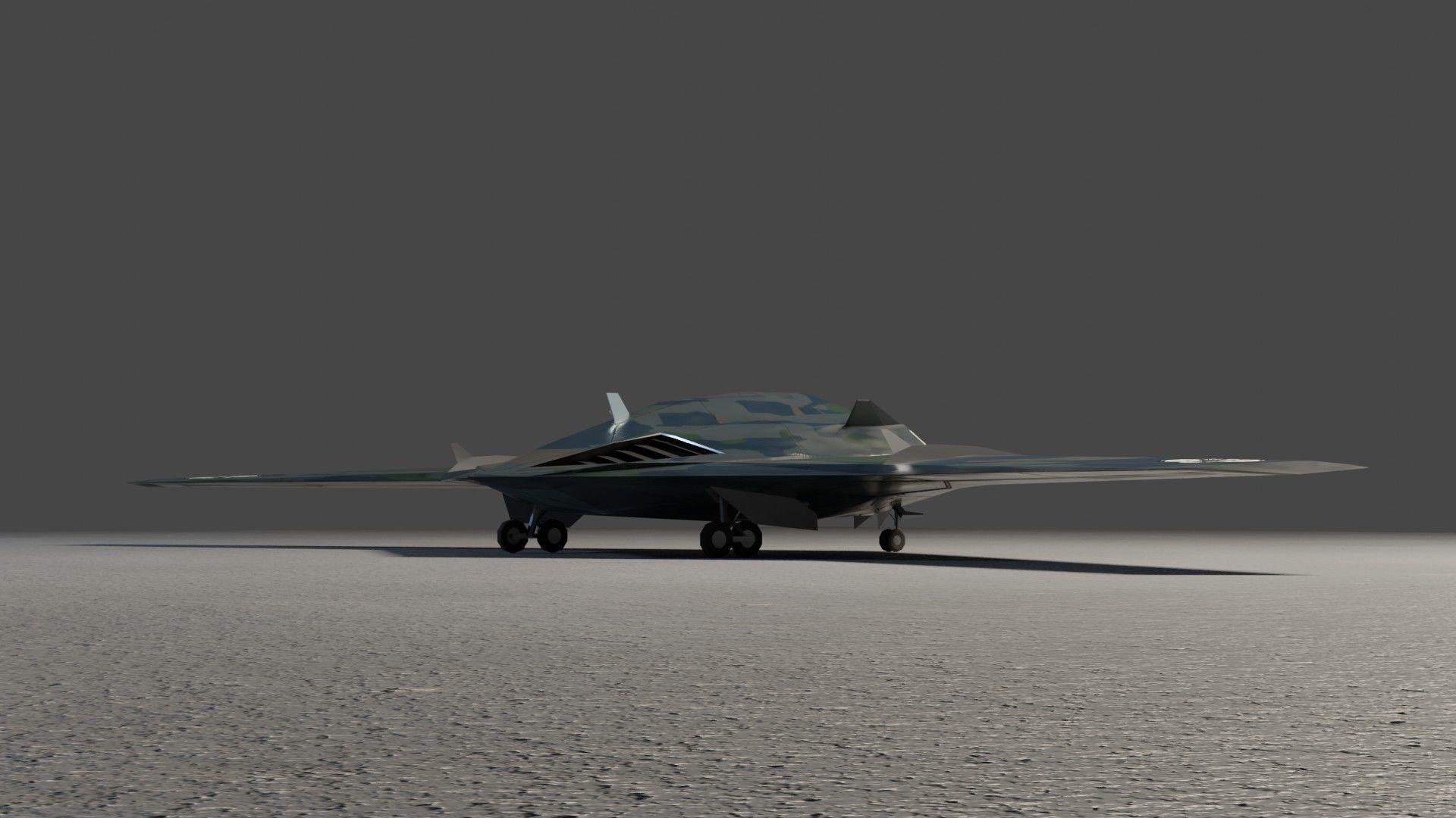 TU-222 Bechovka concept bomber Low-poly 3D model_9