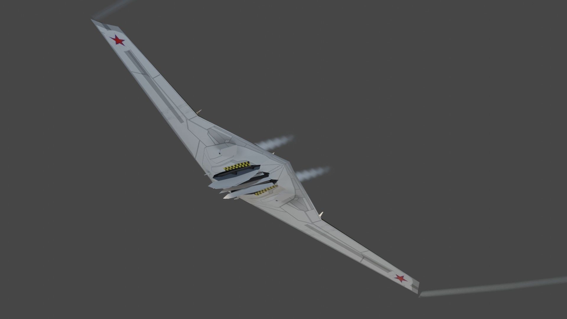 TU-222 Bechovka concept bomber Low-poly 3D model_13