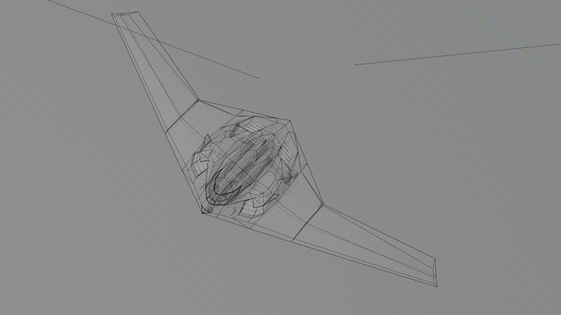 TU-222 Bechovka concept bomber Low-poly 3D model_8