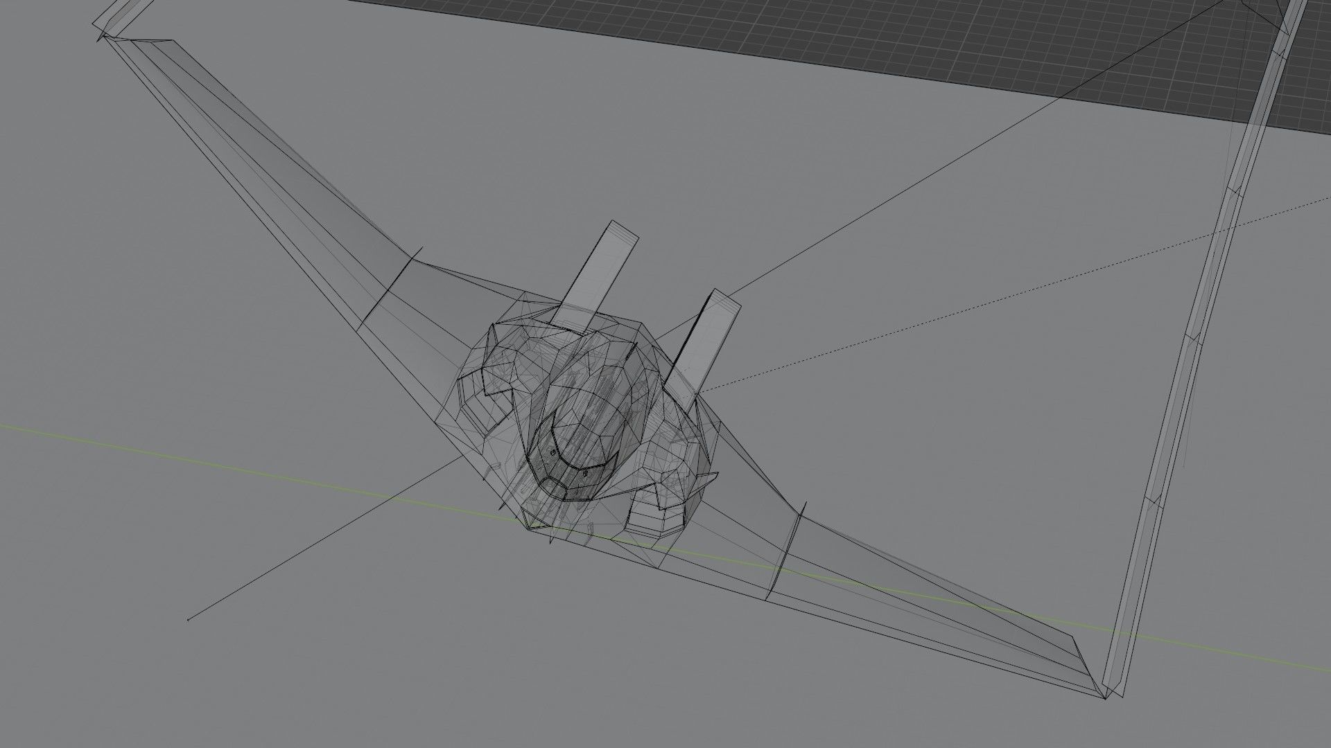 TU-222 Bechovka concept bomber Low-poly 3D model_17