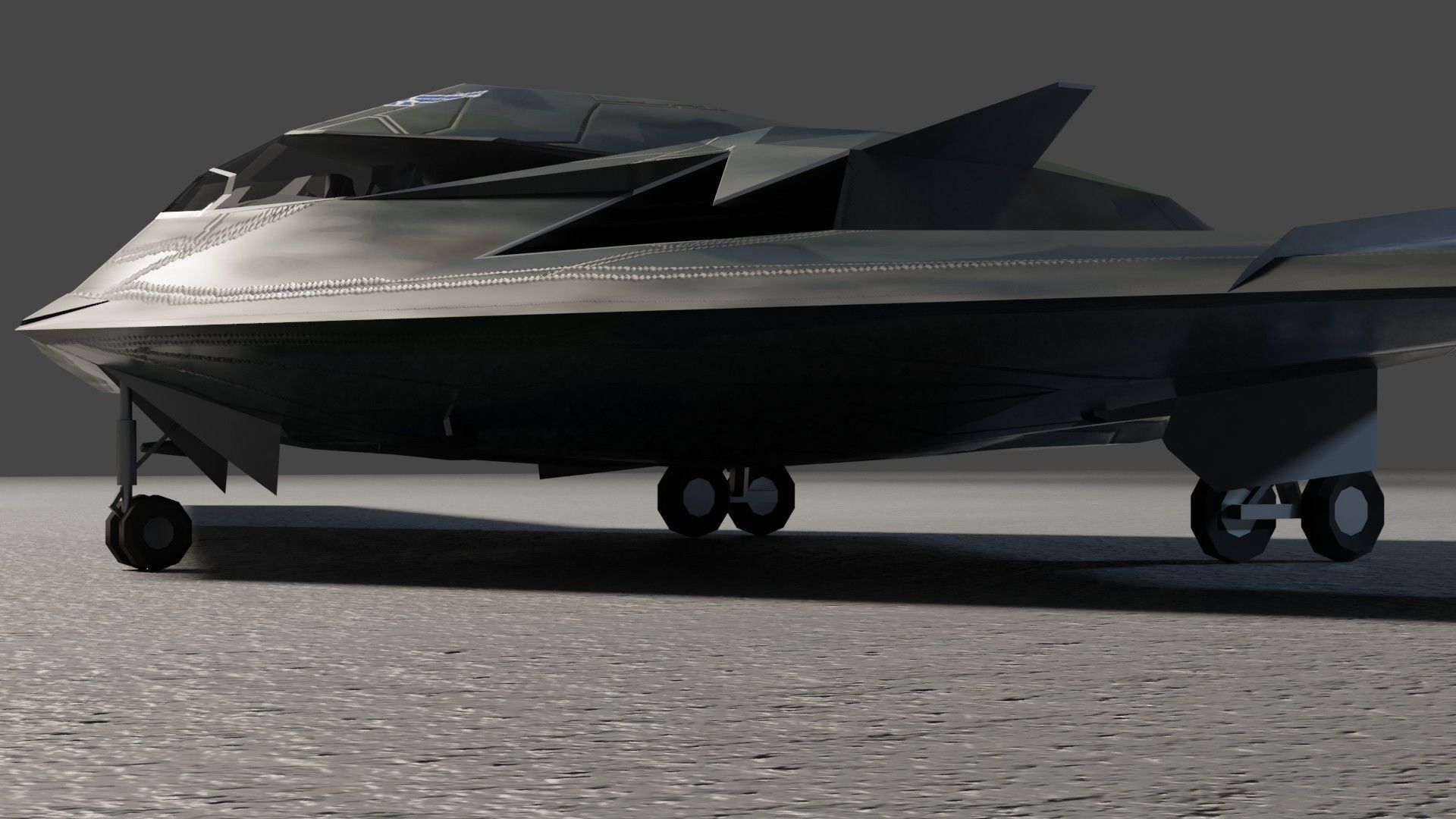 TU-222 Bechovka concept bomber Low-poly 3D model_16