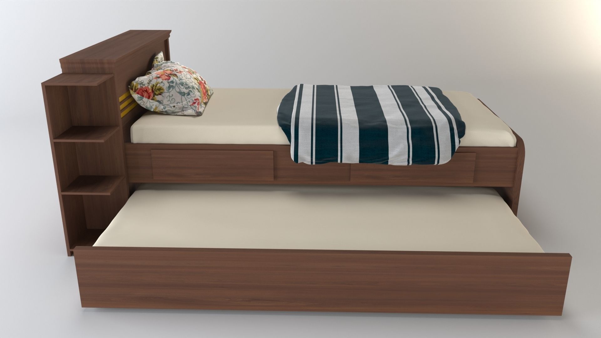 Double Bed 3D model_2