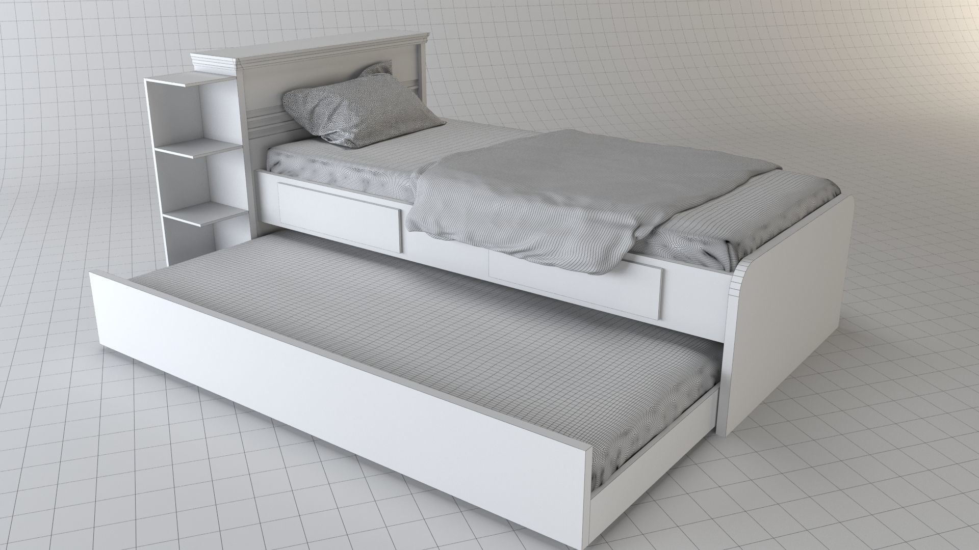 Double Bed 3D model_5