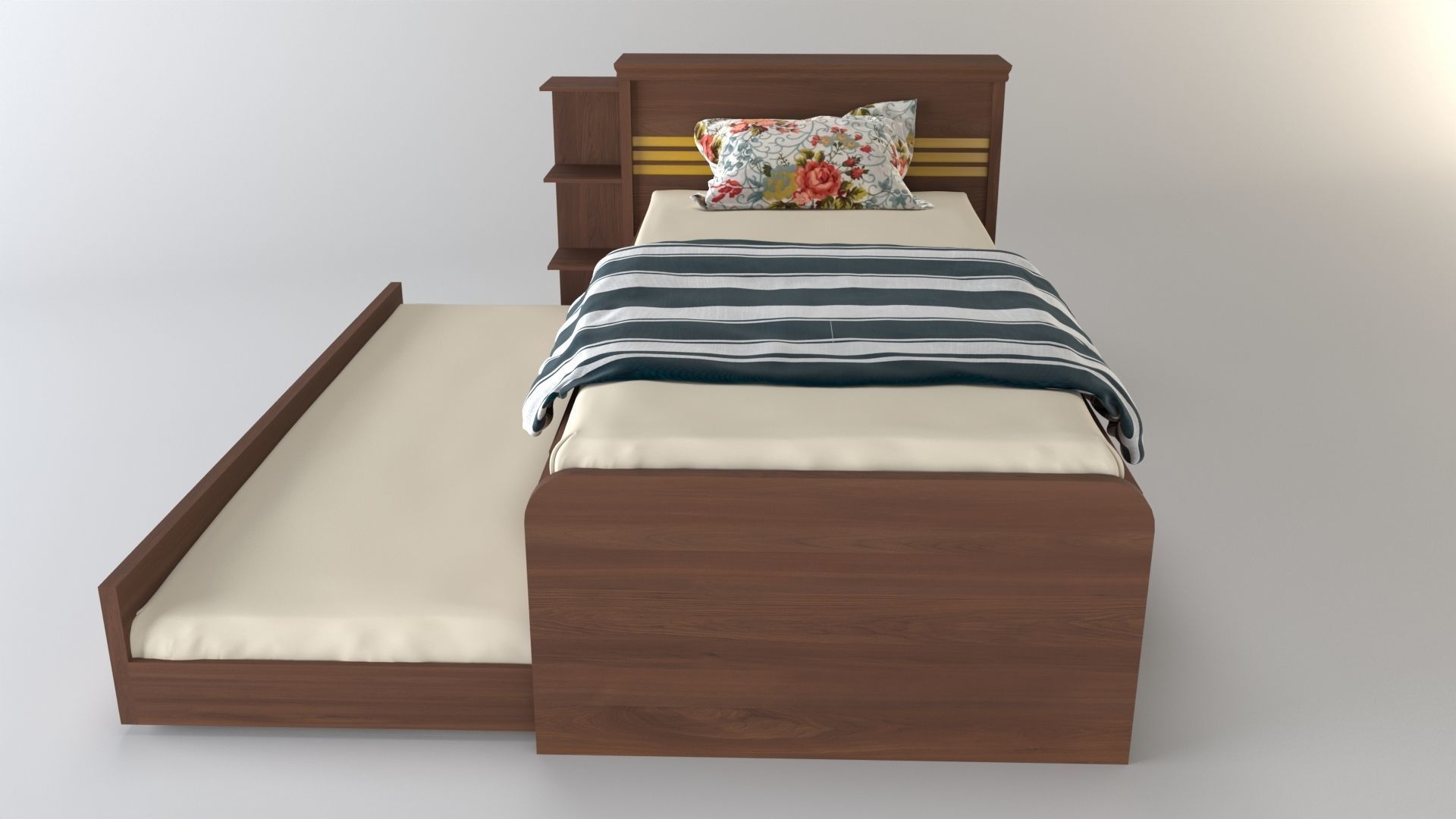 Double Bed 3D model_1