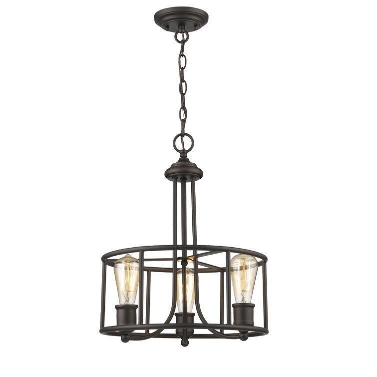 Ceylon Transitional Light Drum Chandelier 3D model_1