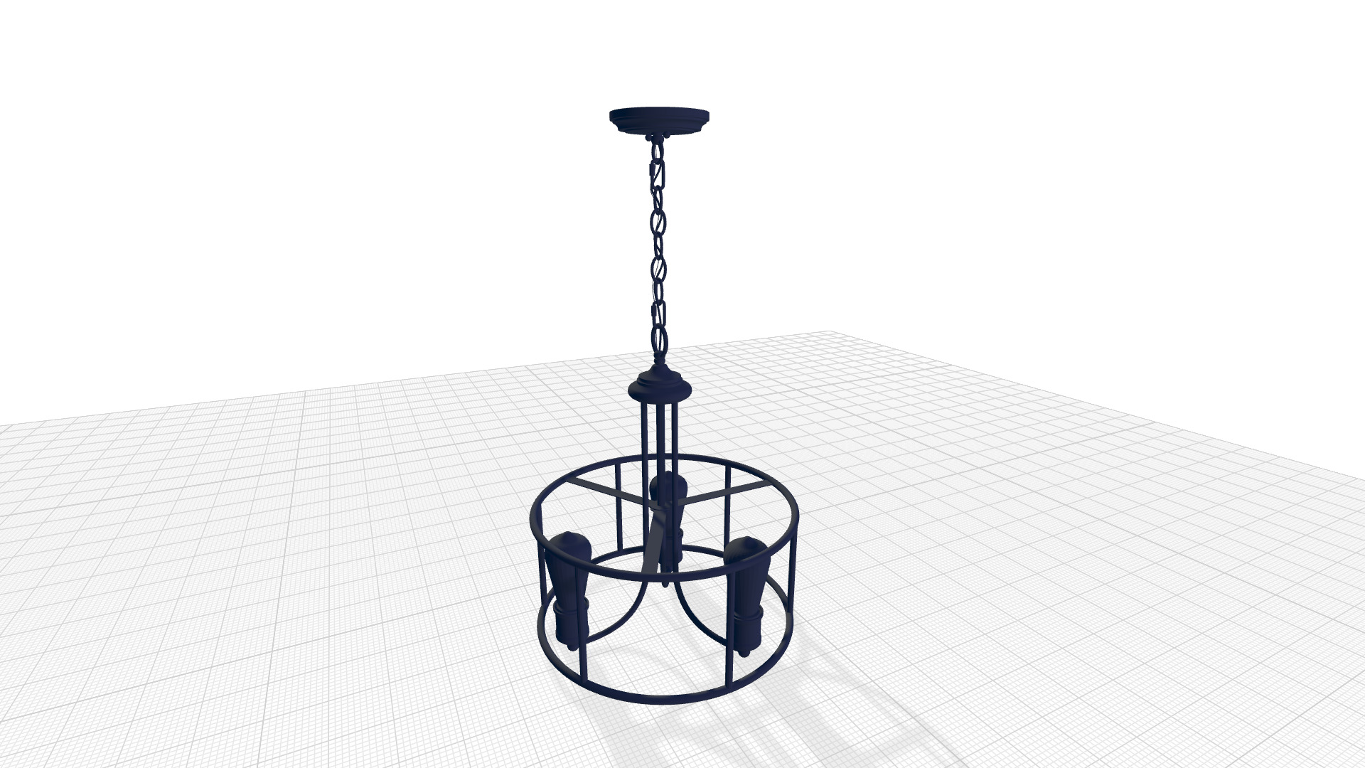 Ceylon Transitional Light Drum Chandelier 3D model_3