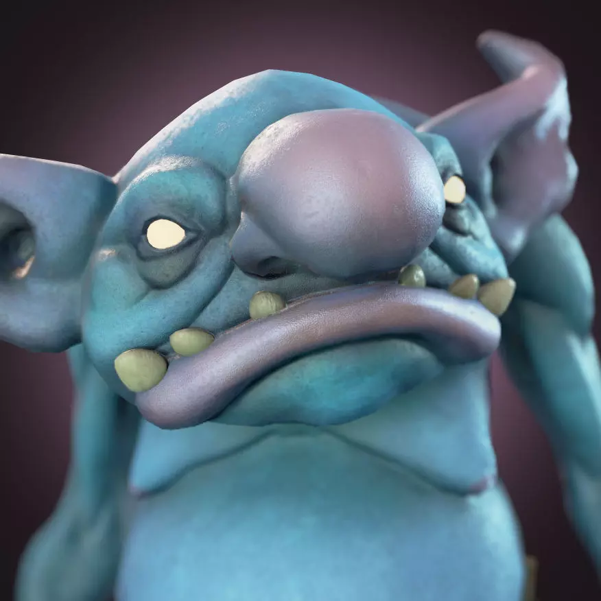 Goblin 3 troll Low-poly 3D model_0