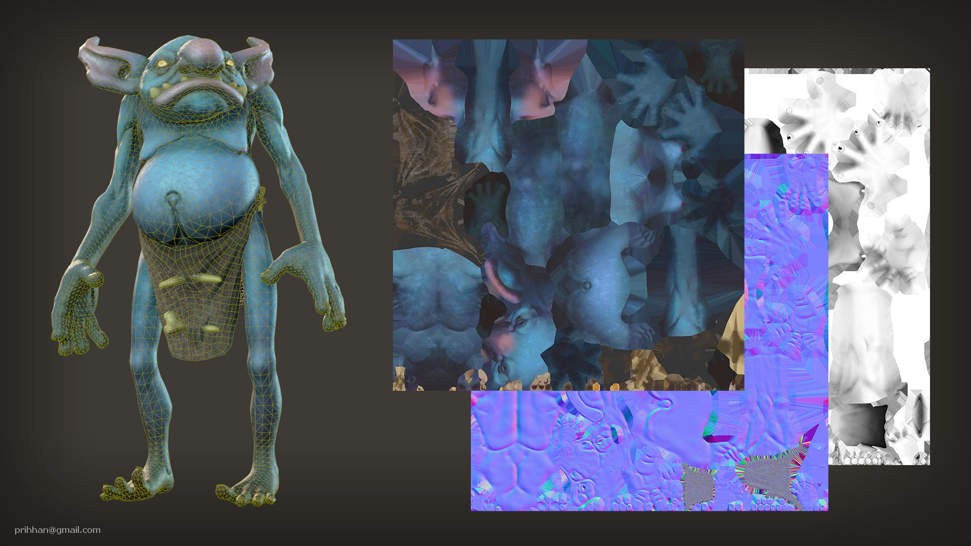 Goblin 3 troll Low-poly 3D model_4