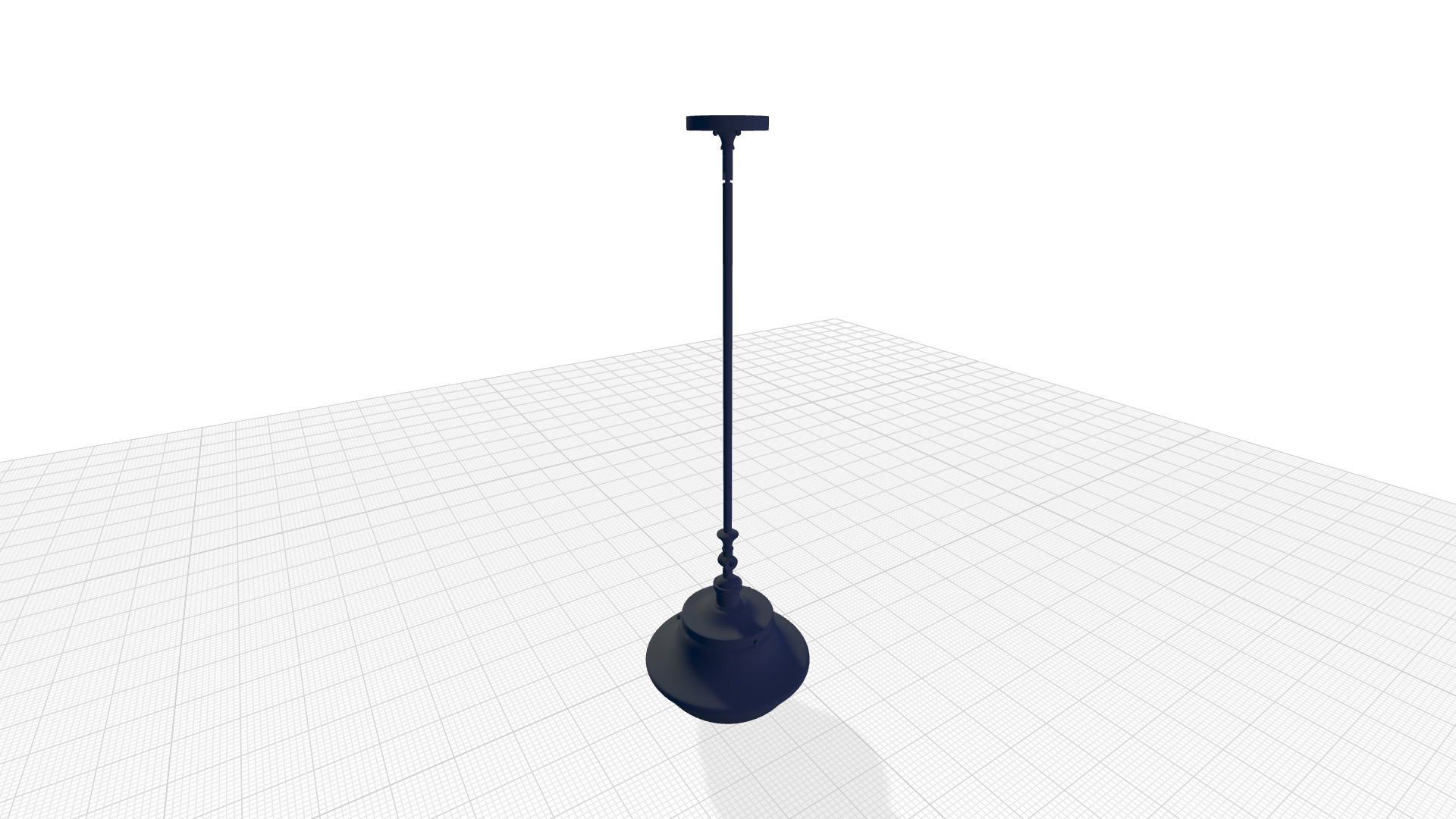 Draeger Light Single Schoolhouse Pendant 3D model_3