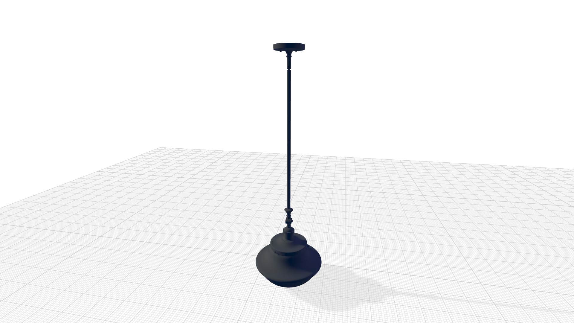 Draeger Light Single Schoolhouse Pendant 3D model_2