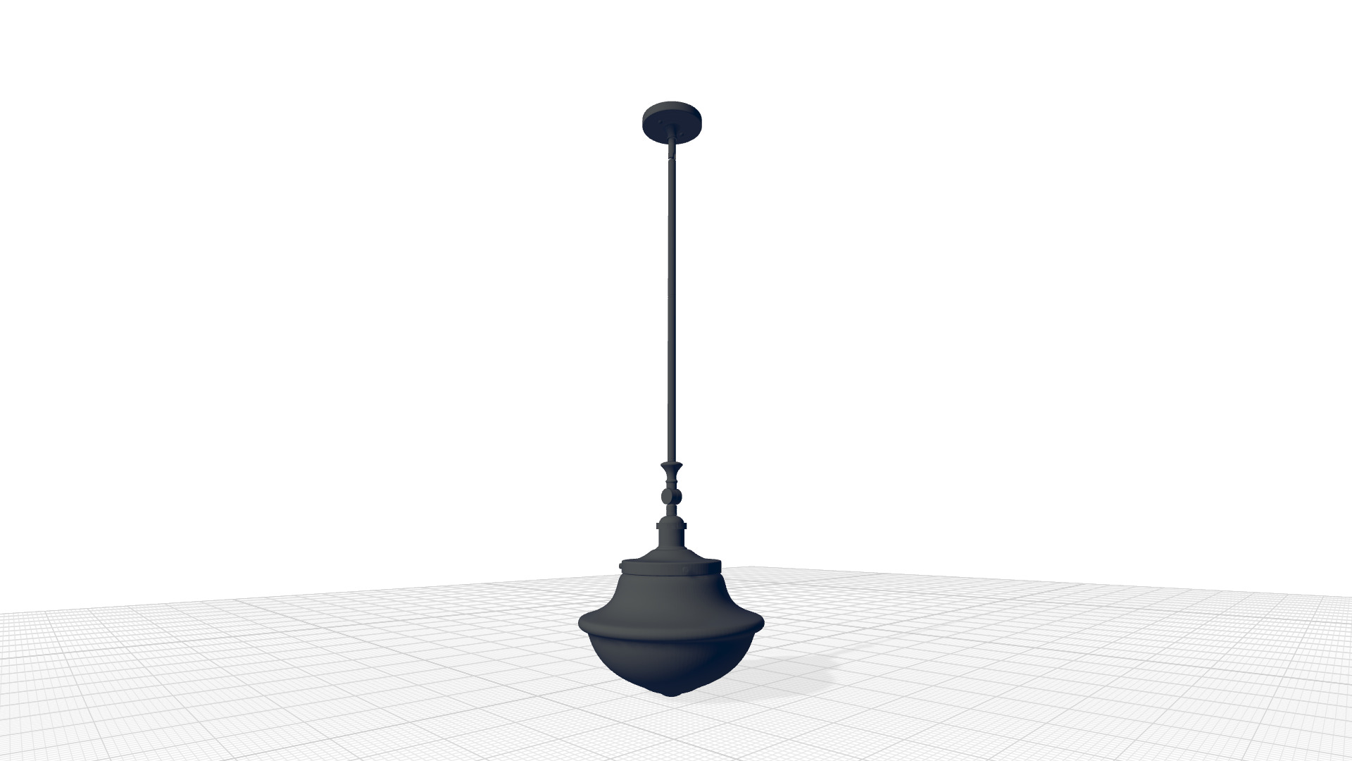 Draeger Light Single Schoolhouse Pendant 3D model_5