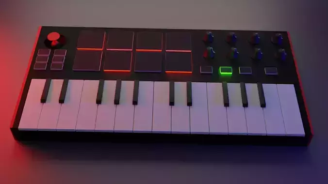 Akai MPK Mini 3D model