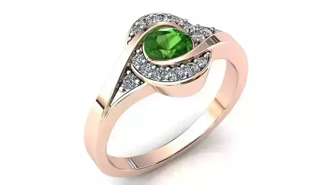 Saturno Ring Diamond Pave 05ct