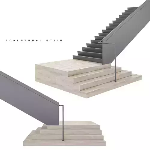 Modern stair 3D model