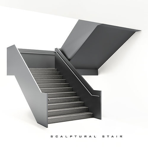 Modern stair 3D model
