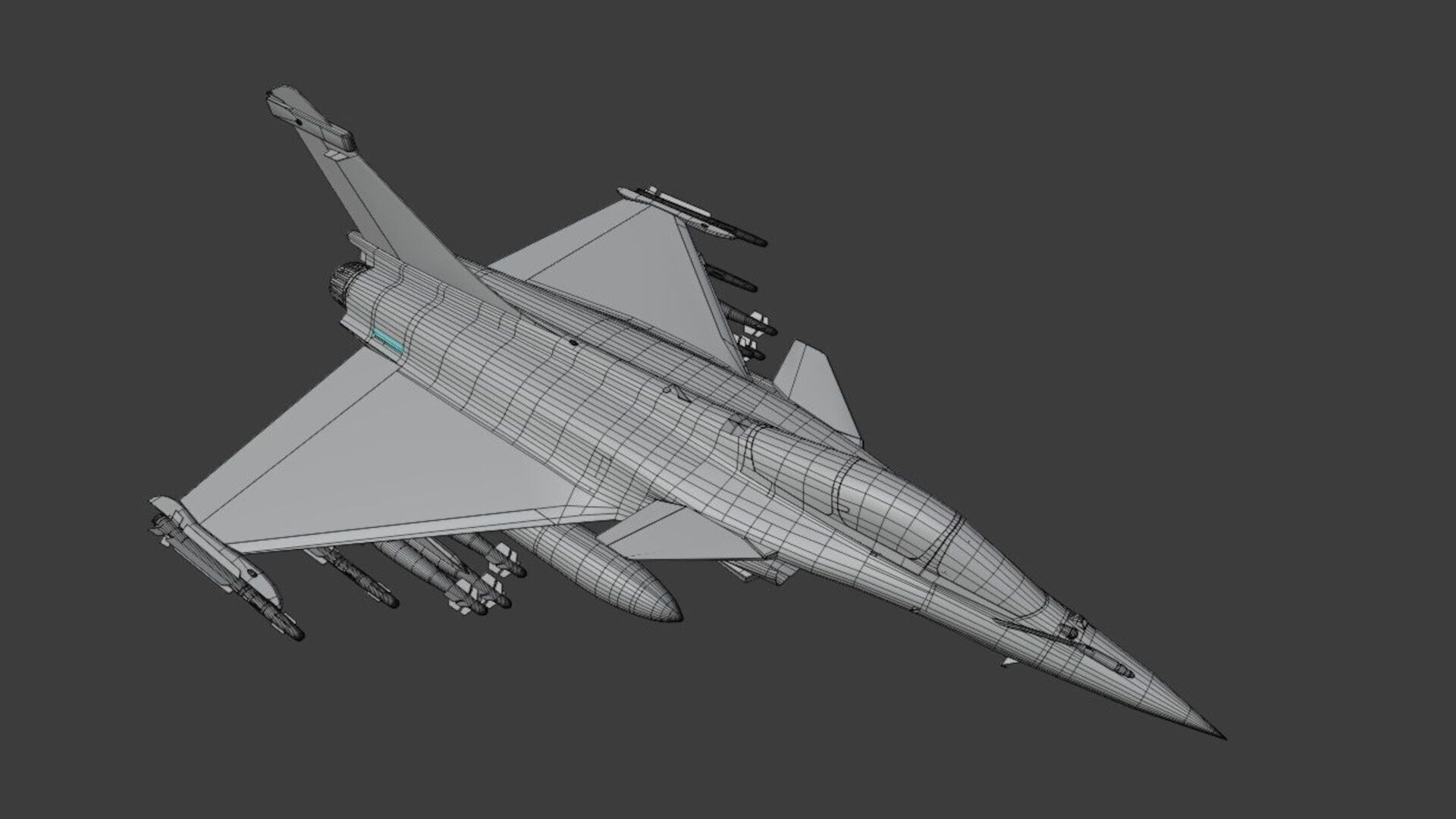 Dassault Rafale M - Fully Rigged - with high resolution Textures Low-poly 3D model_22