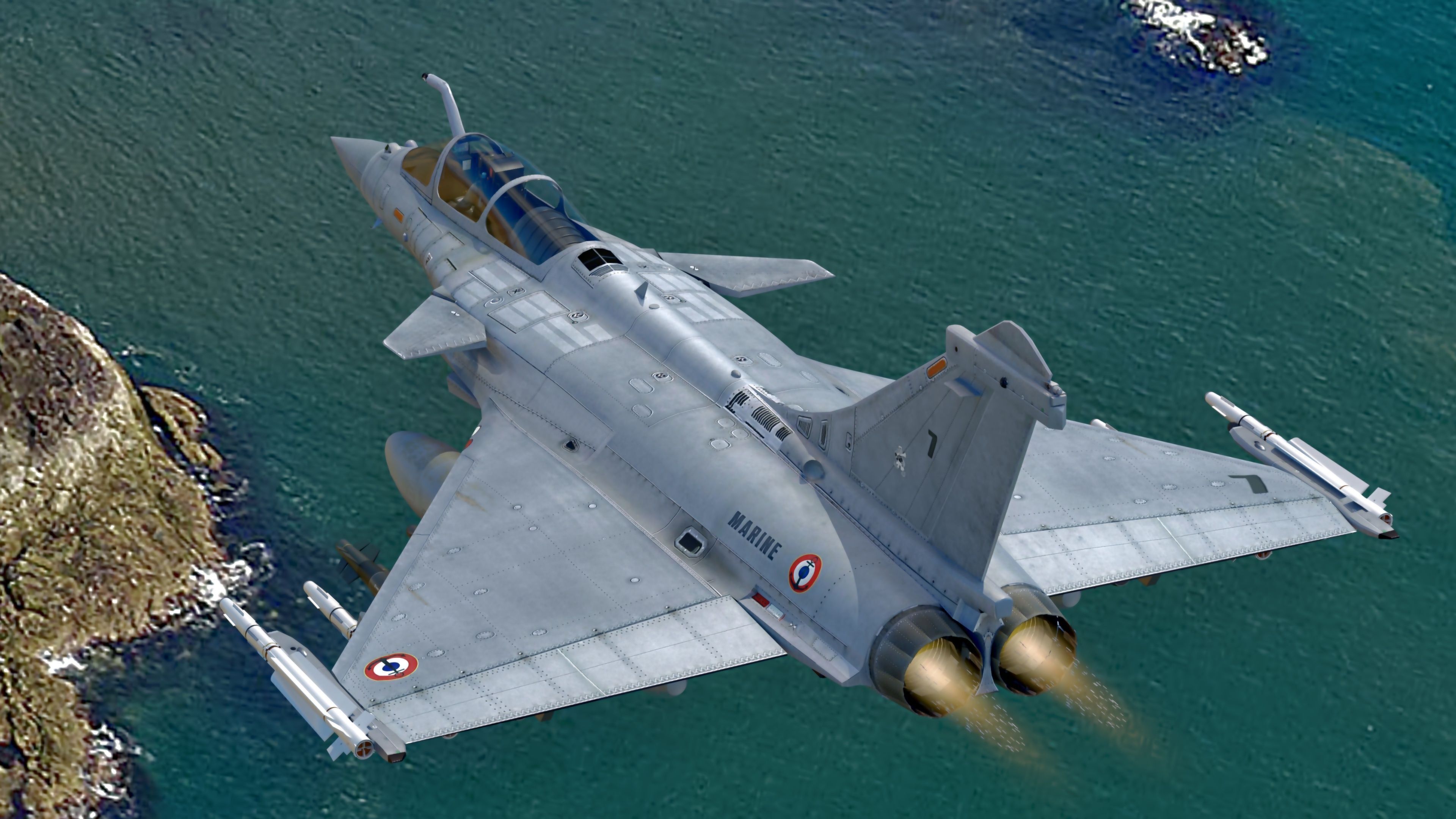 Dassault Rafale M - Fully Rigged - with high resolution Textures Low-poly 3D model_6