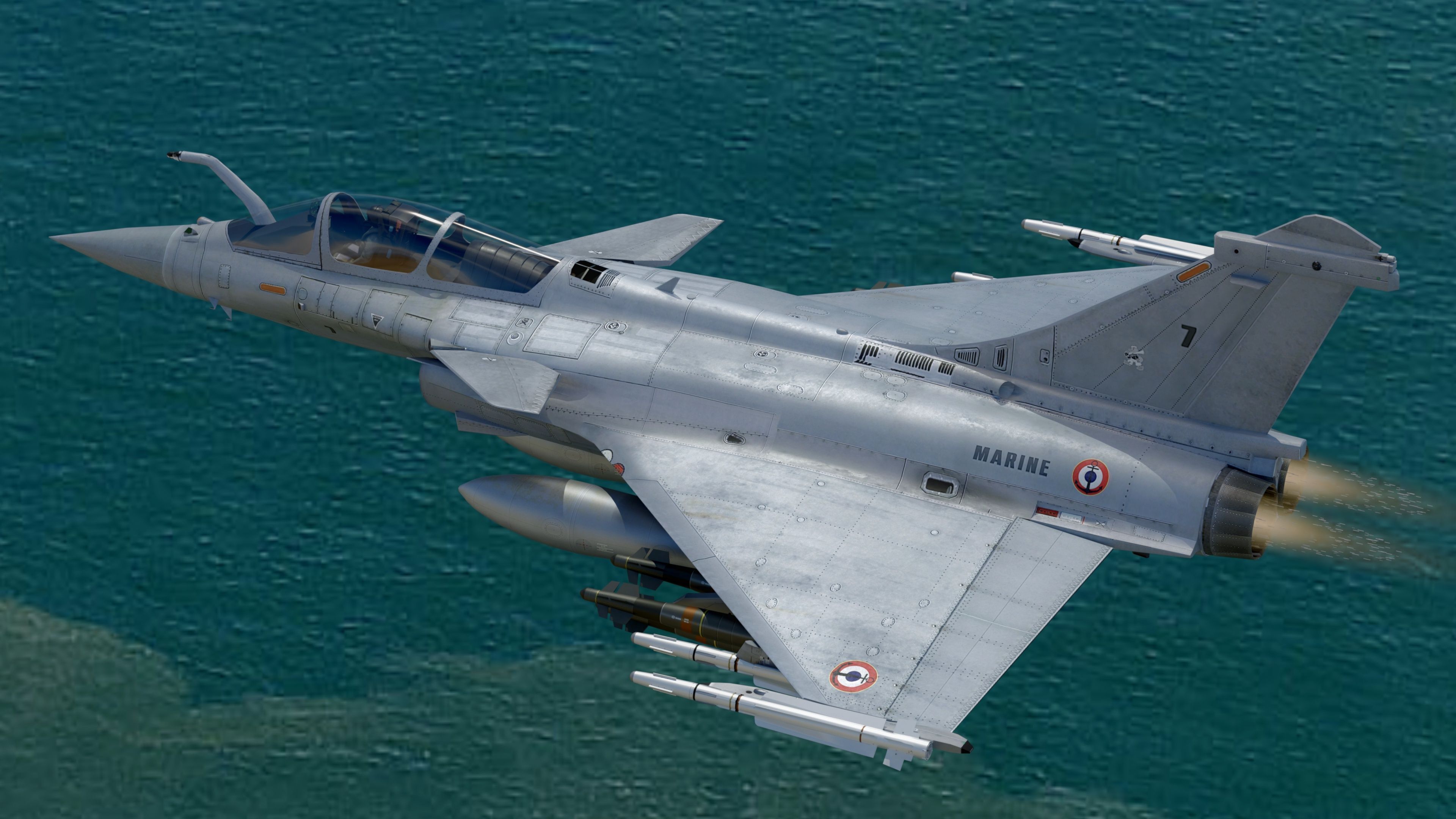 Dassault Rafale M - Fully Rigged - with high resolution Textures Low-poly 3D model_5