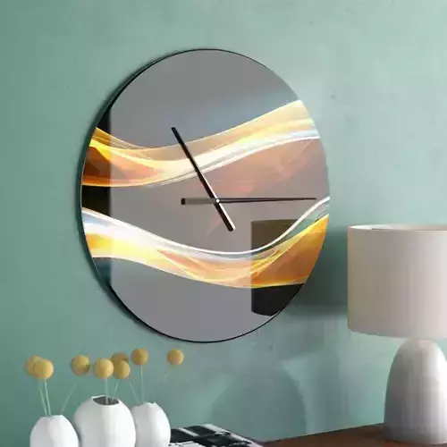 Oversized 3D Wave Wall Clock