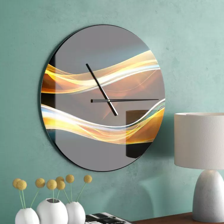 Oversized 3D Wave Wall Clock Free 3D model