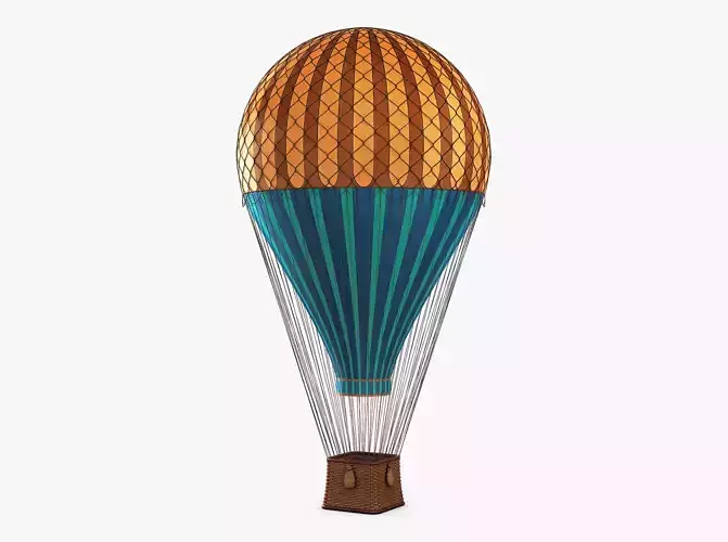 Hot Air Balloon v 4 3D model