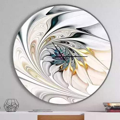 Coro Stained Glass Floral Art Wall Clock
