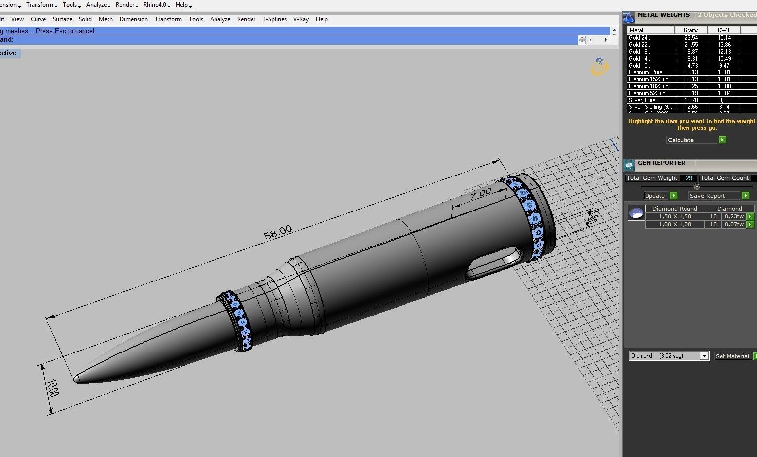 Pendant Bullet ready for 3d print 3D print model_3