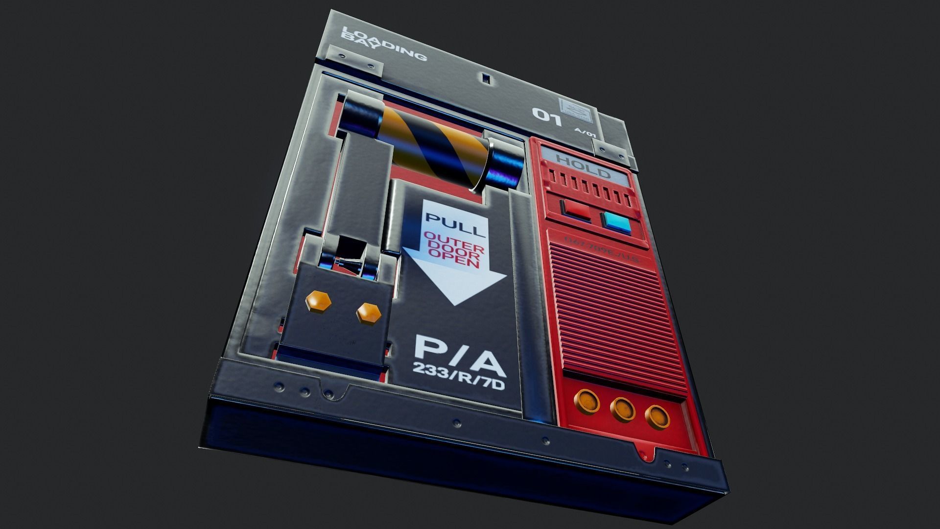 Alien Air Locker - Tutorial Included Low-poly 3D model_8