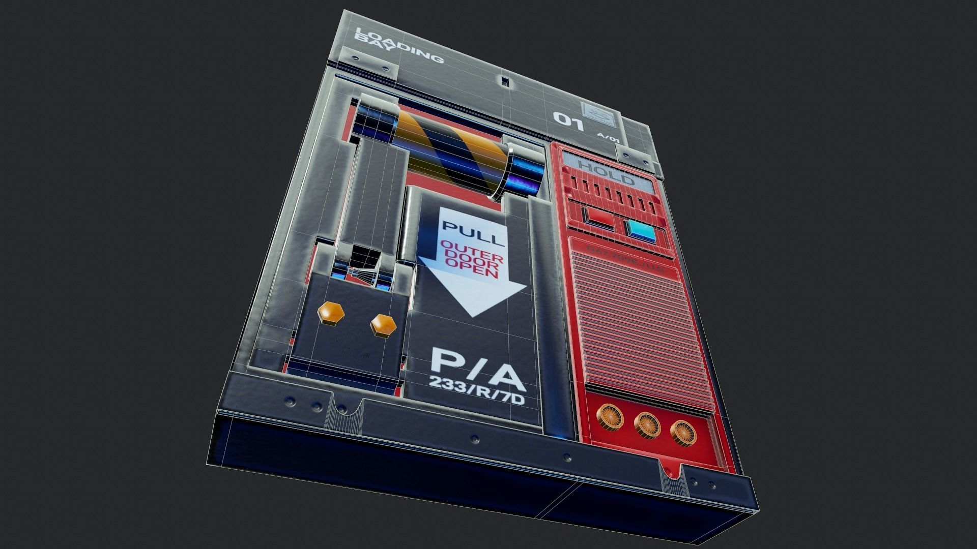 Alien Air Locker - Tutorial Included Low-poly 3D model_9