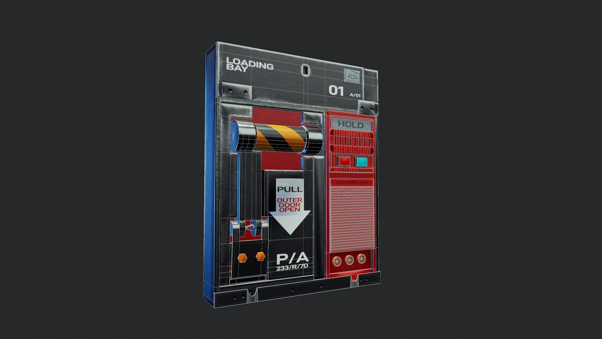 Alien Air Locker - Tutorial Included Low-poly 3D model_3