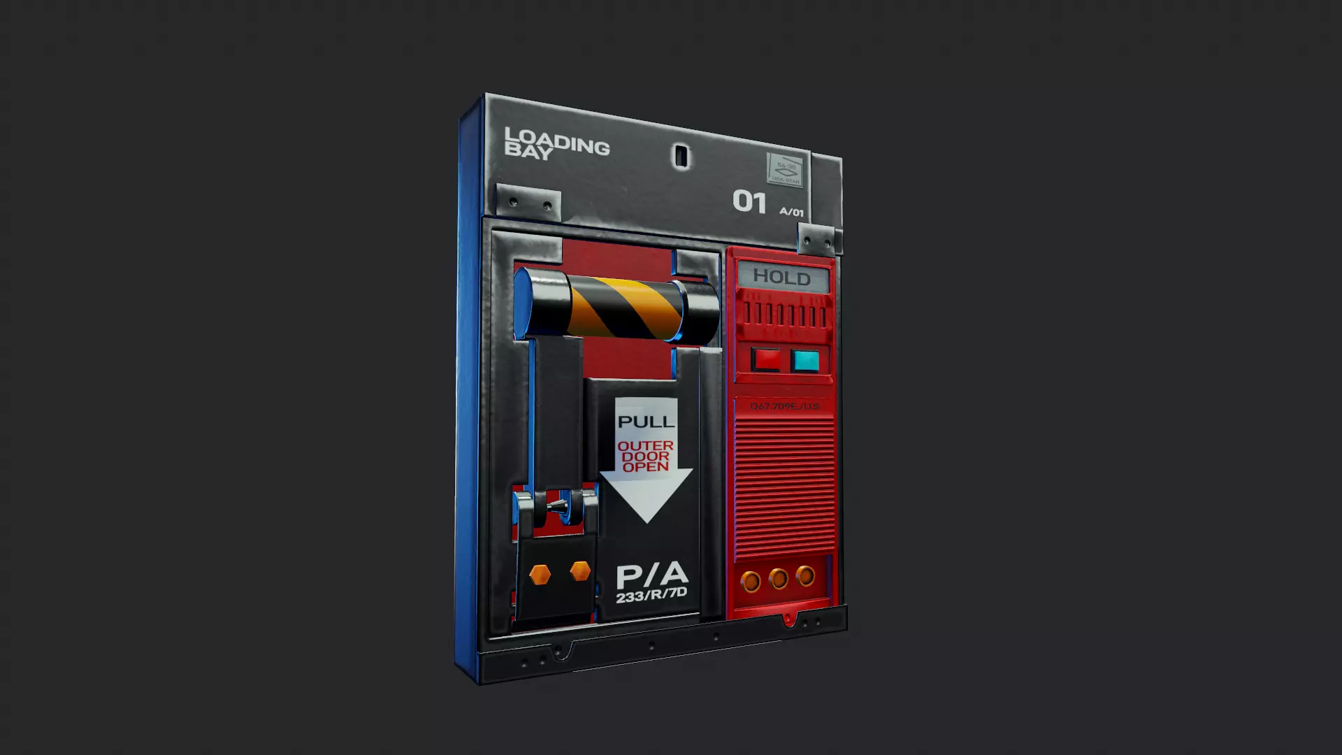 Alien Air Locker - Tutorial Included Low-poly 3D model_0