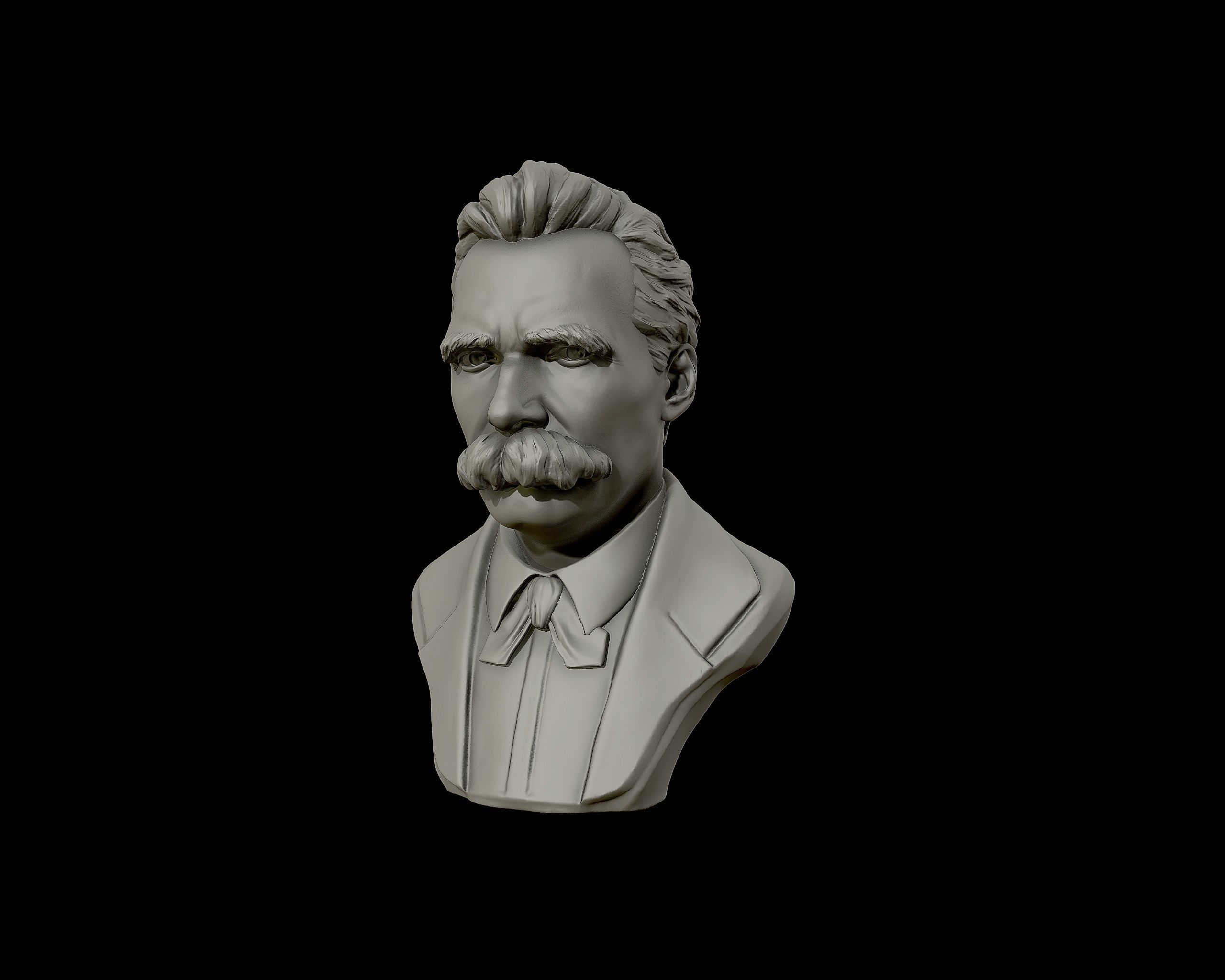 Friedrich Nietzsche 3D printable sculpture 3D print model_23