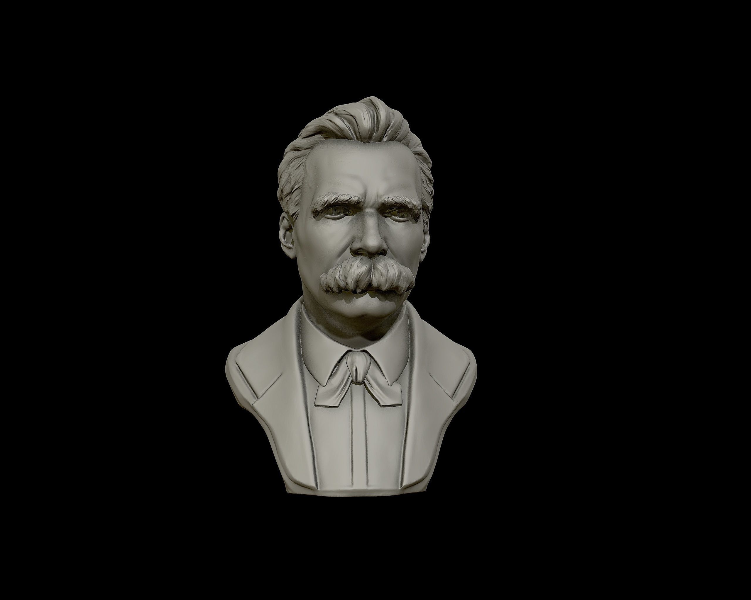 Friedrich Nietzsche 3D printable sculpture 3D print model_30