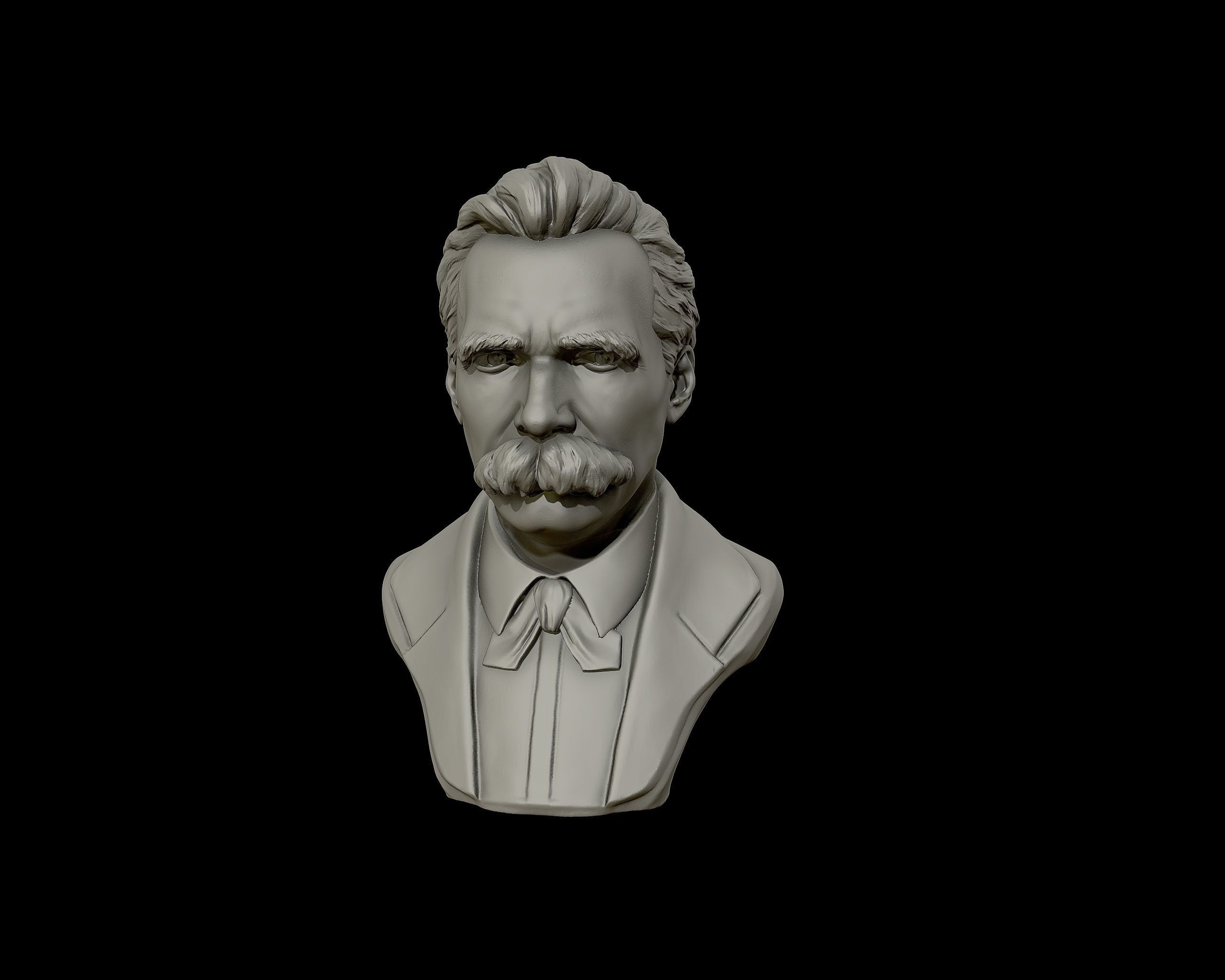Friedrich Nietzsche 3D printable sculpture 3D print model_22