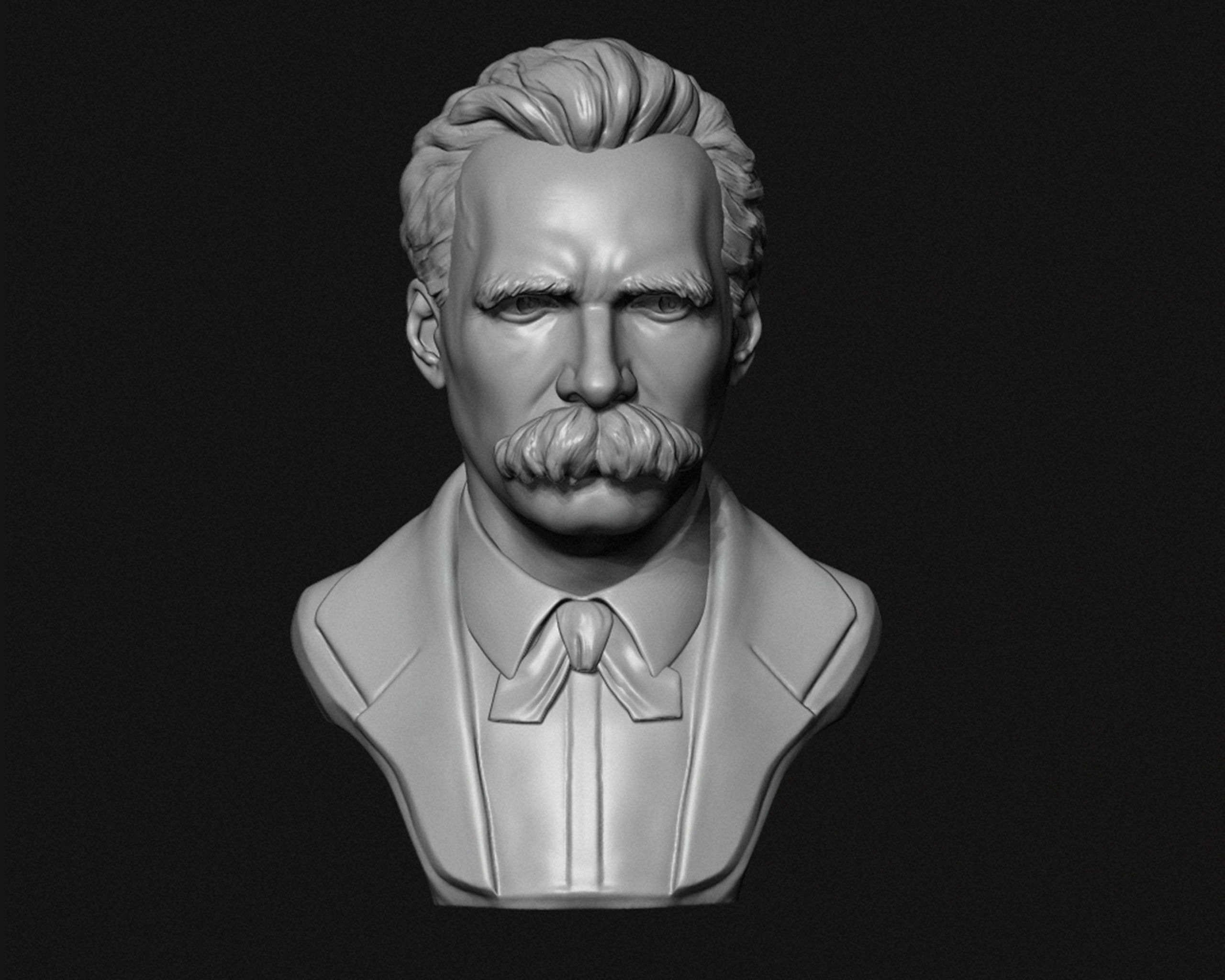 Friedrich Nietzsche 3D printable sculpture 3D print model_13