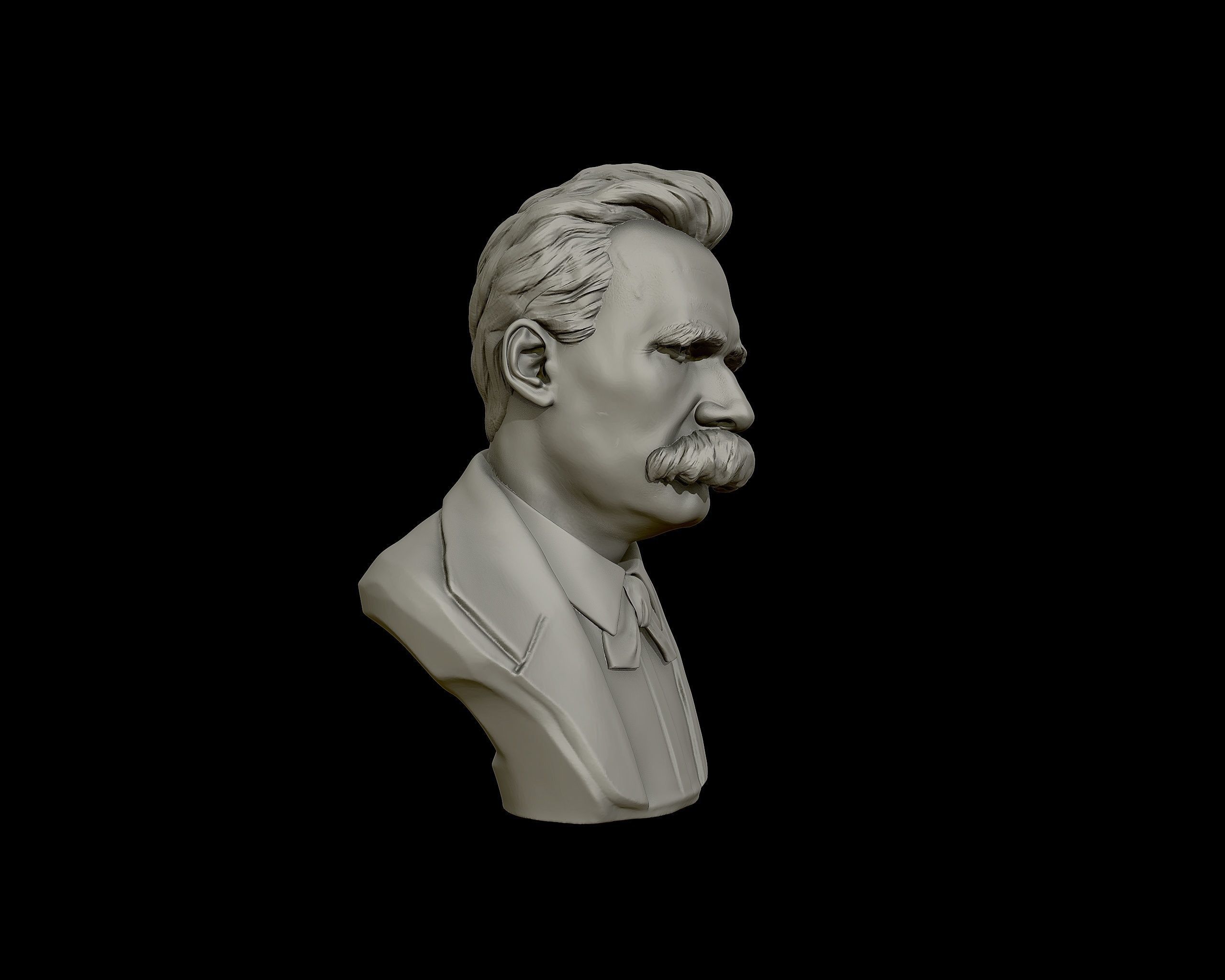 Friedrich Nietzsche 3D printable sculpture 3D print model_27