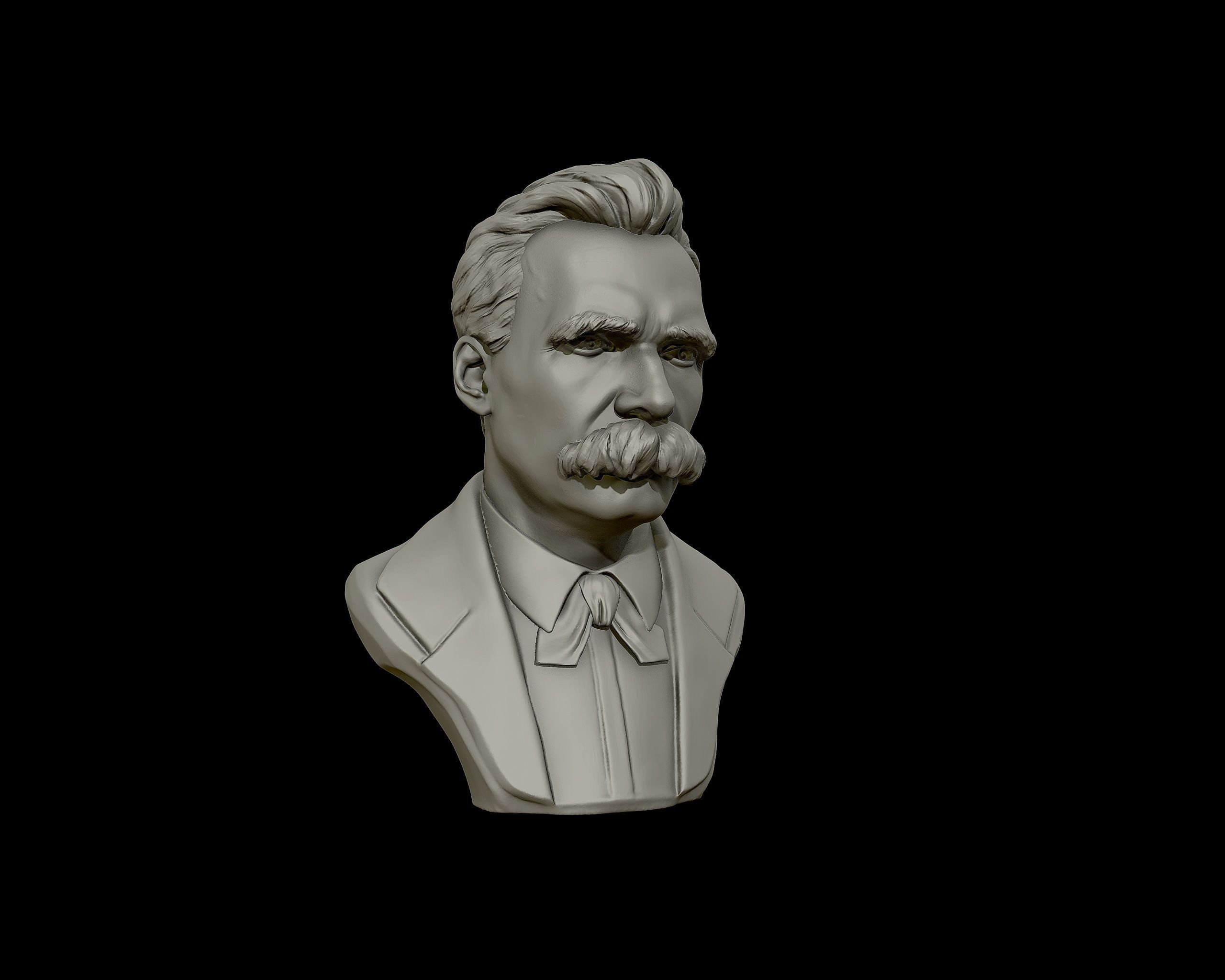 Friedrich Nietzsche 3D printable sculpture 3D print model_29