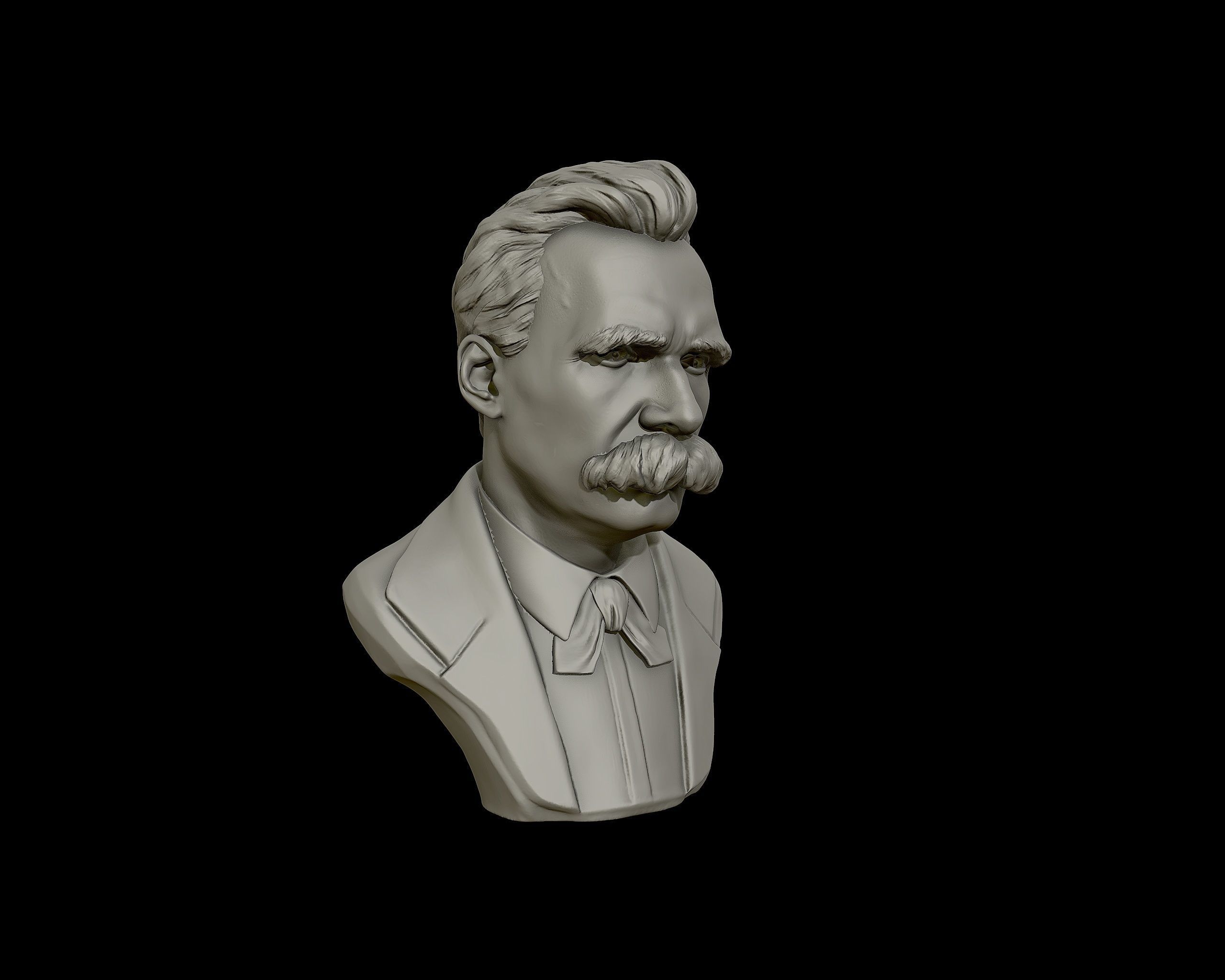 Friedrich Nietzsche 3D printable sculpture 3D print model_28