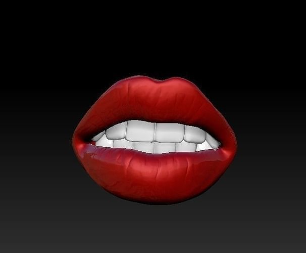Lips Woman Girl 3D print model