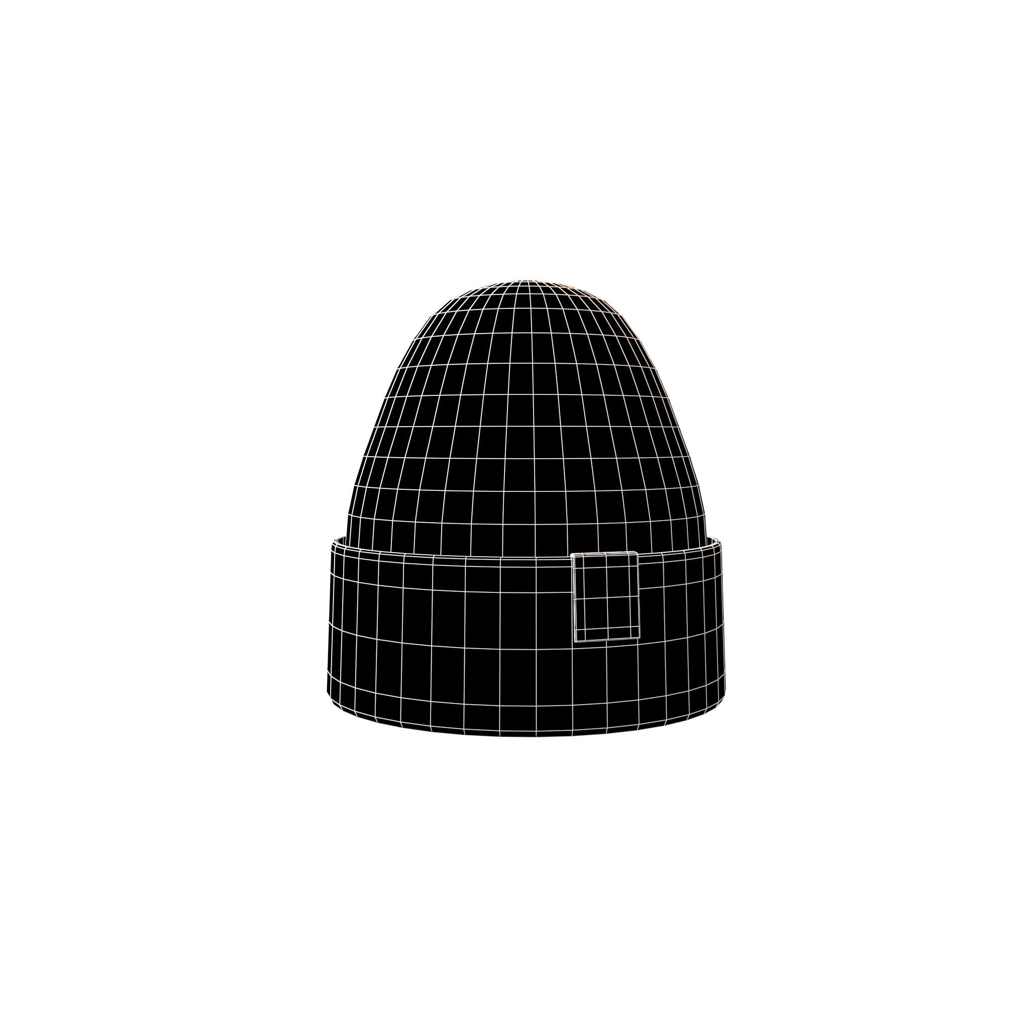 Knitted Hat v1 001 Low-poly 3D model_4