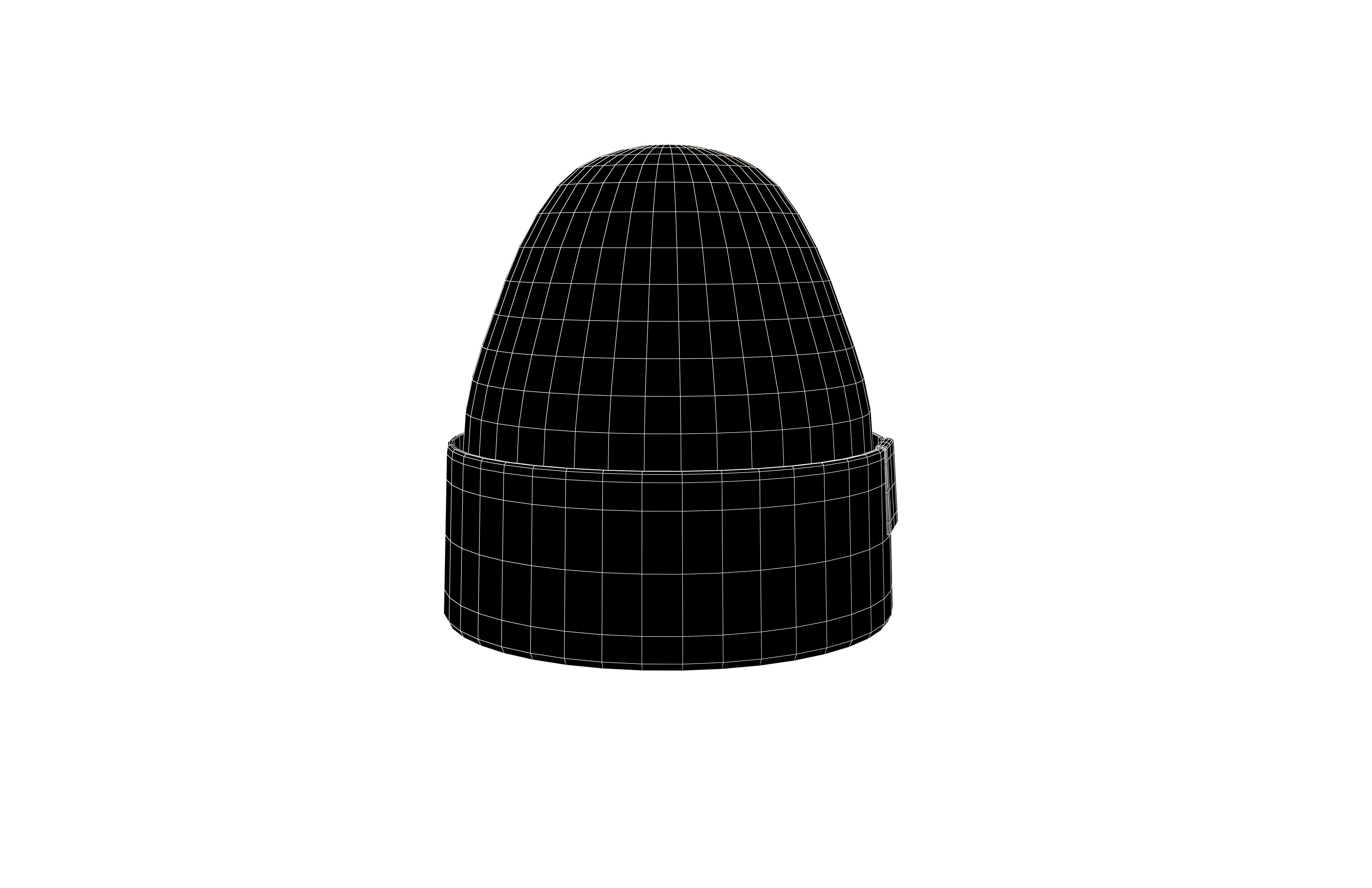 Knitted Hat v1 001 Low-poly 3D model_5