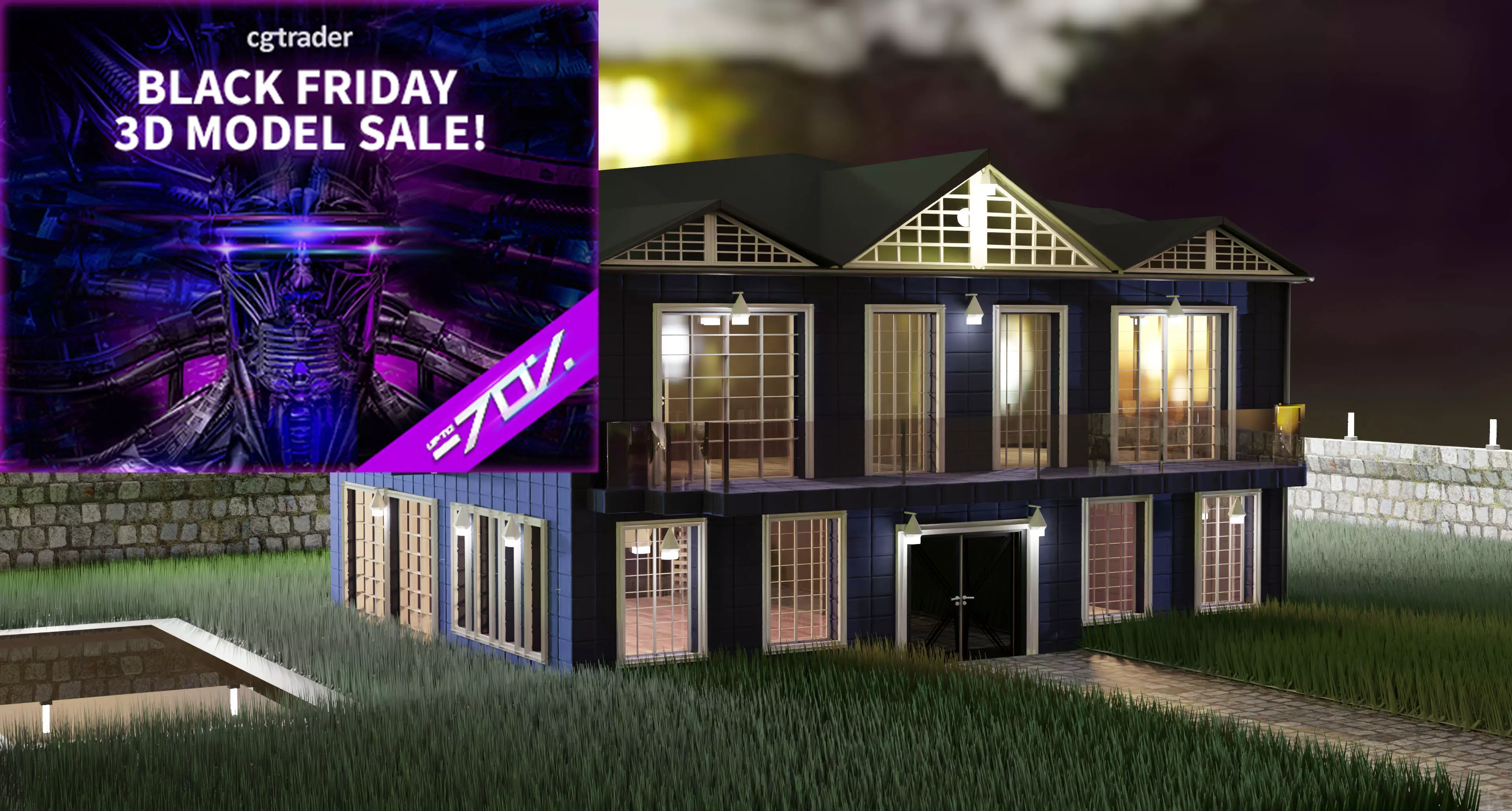 LUXURY HOUSE Free 3D model