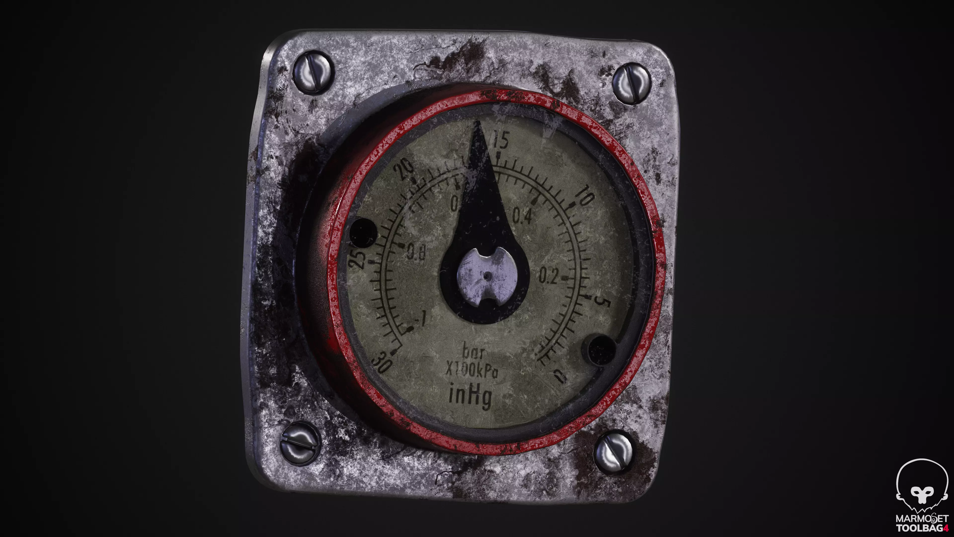 Pressure Gauge PBR Free 3D model