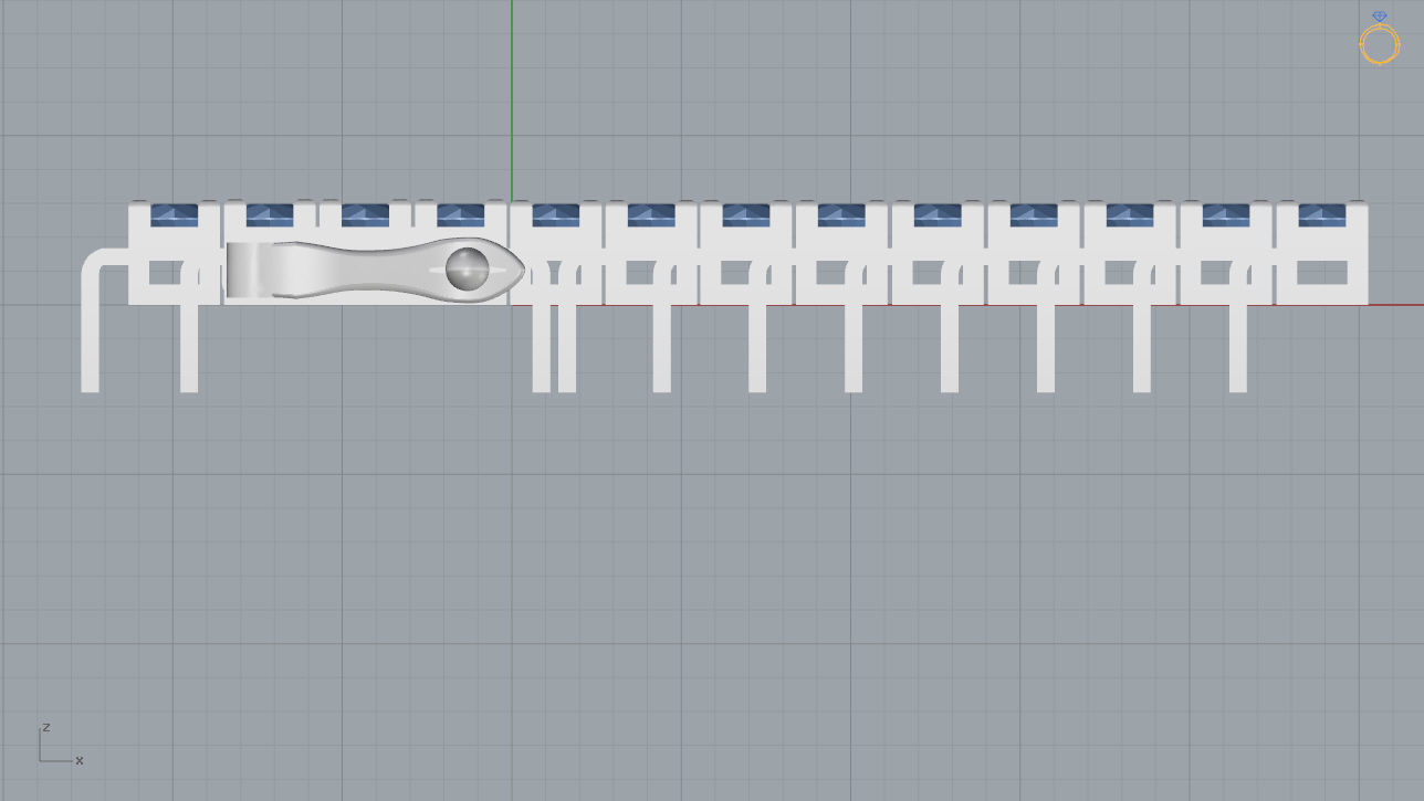 Tennis Bracelet 3D print model_9